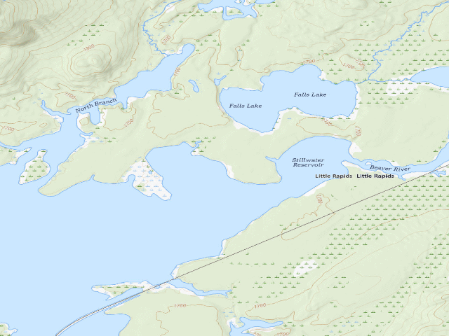 USGS topographic map of Campsite 26 (Independence River Wild Forest)