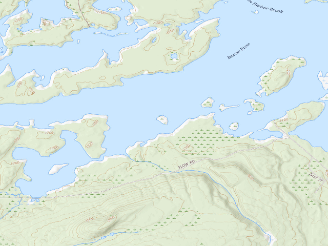 USGS topographic map of Campsite 27 (Independence River Wild Forest)