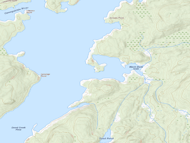USGS topographic map of Campsite 29 (Five Ponds Wilderness)