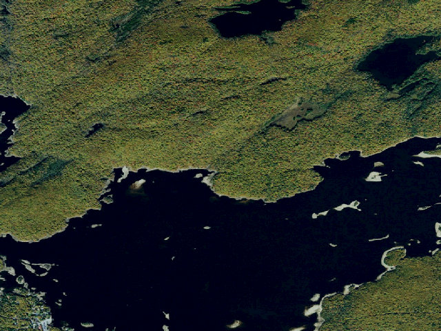 Aerial image of Campsite 3 (Five Ponds Wilderness)