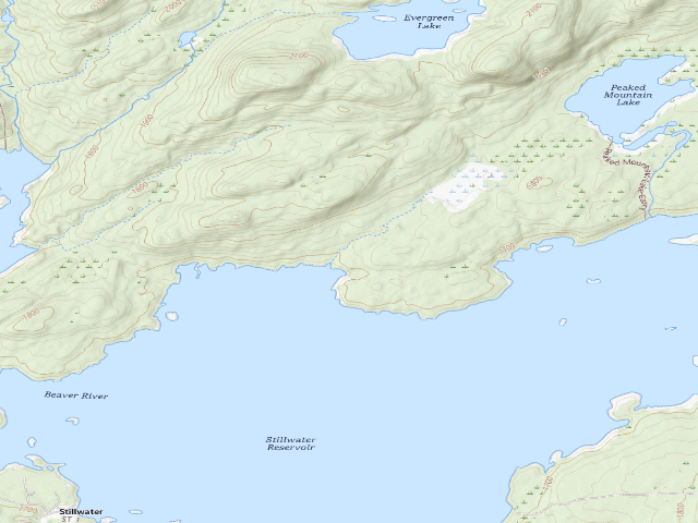 USGS topographic map of Campsite 3 (Five Ponds Wilderness)