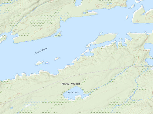 USGS topographic map of Campsite 32 (Independence River Wild Forest)