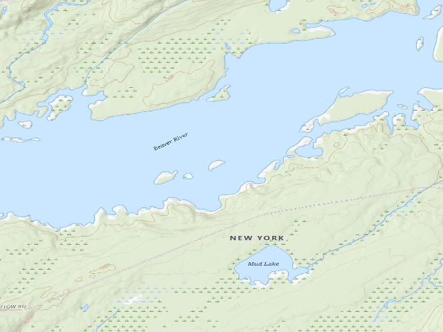 USGS topographic map of Campsite 33 (Independence River Wild Forest)
