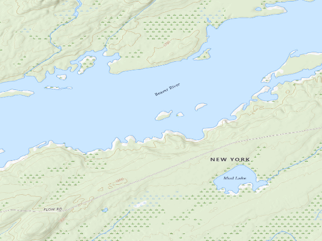 USGS topographic map of Campsite 34 (Independence River Wild Forest)