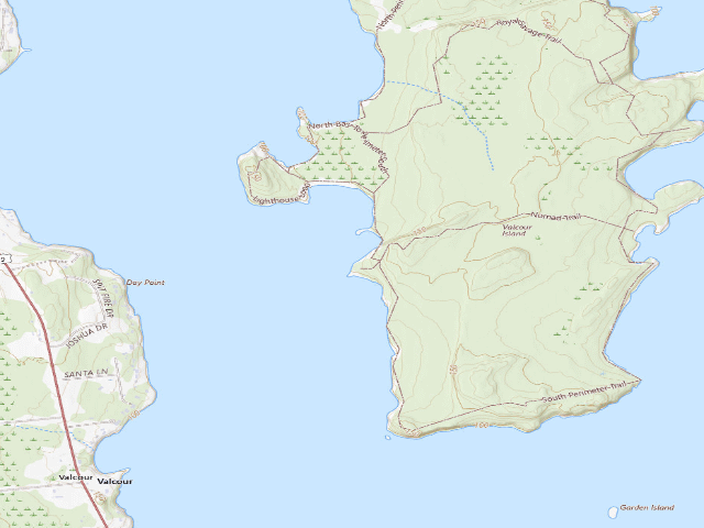 USGS topographic map of Campsite 4 (Valcour Island Primitive Area)