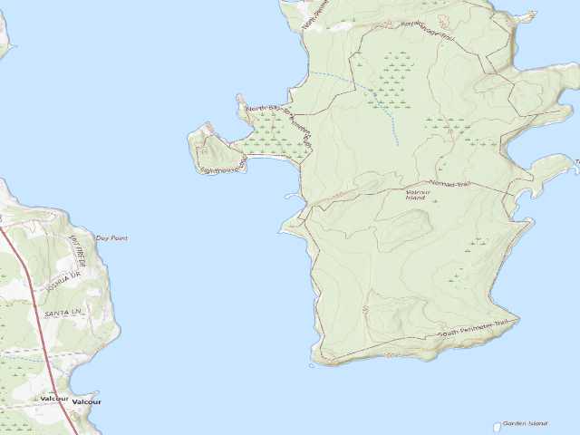 USGS topographic map of Campsite 5 (Valcour Island Primitive Area)