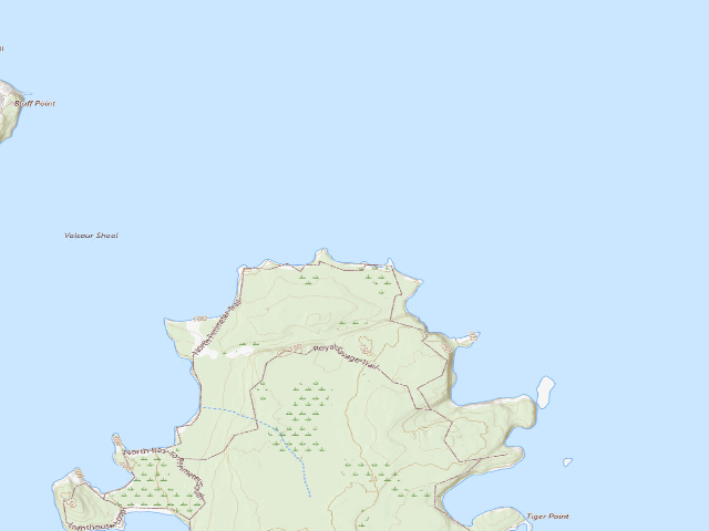 USGS topographic map of Campsite 9 (Valcour Island Primitive Area)
