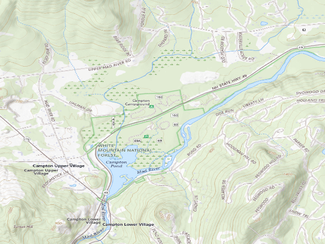 USGS topographic map of Campton Group Campground