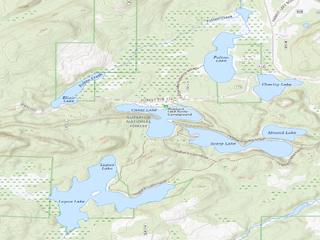 USGS topographic map of Canal Lake Site #1