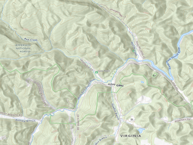 USGS topographic map of Cane Patch