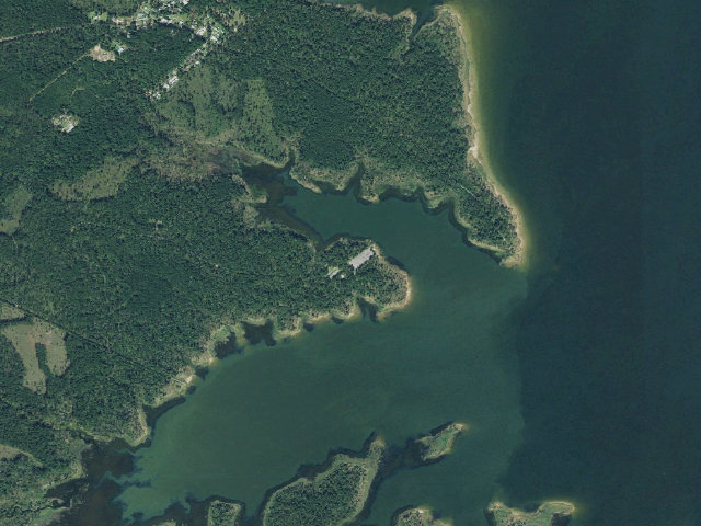 Aerial image of Caney Creek Recreation Area