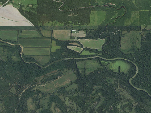 Aerial image of Caney hollow (Hulah WMA)