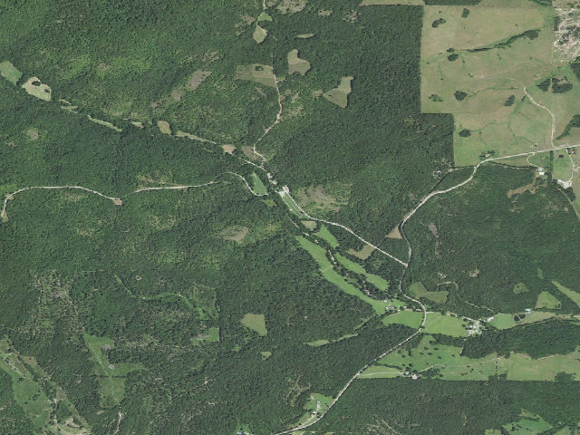 Aerial image of Caney Mountain Conservation Area