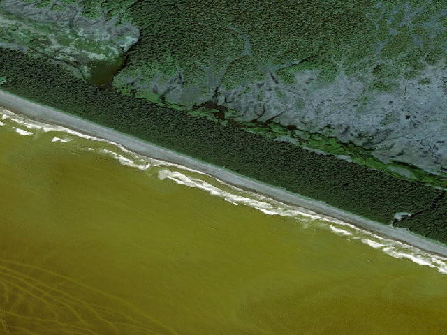 Aerial image of Cannon Beach Campground