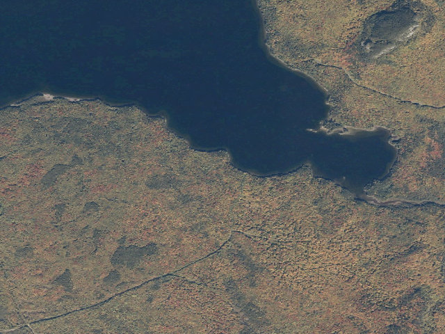 Aerial image of Canoe Cove (Moosehead Lake Shoreline Public Land)