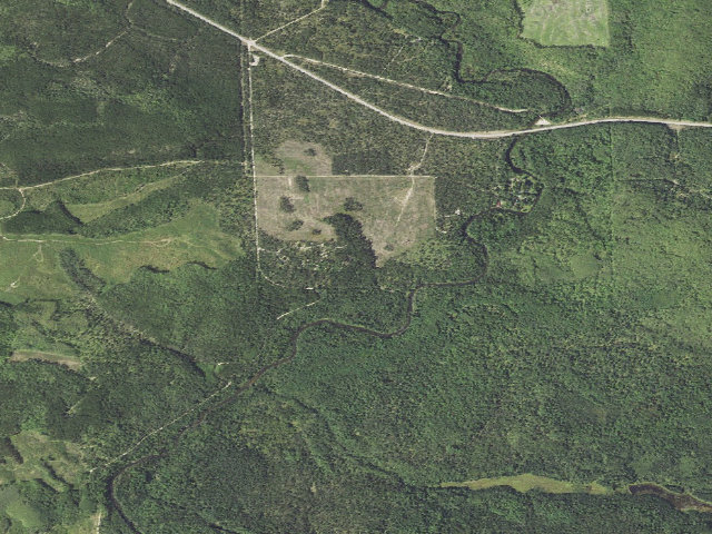 Aerial image of Canoe Harbor State Forest Campground and Canoe Camp