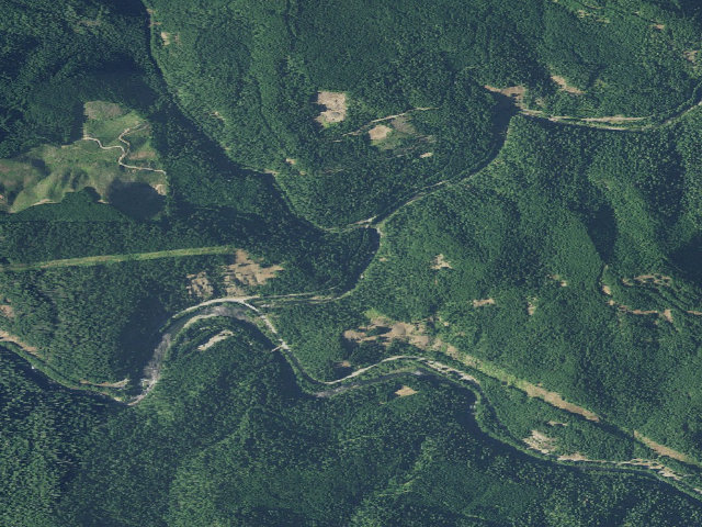 Aerial image of Canton Creek