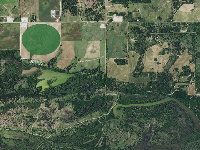 Aerial image of Canton WMA primitive camp #1