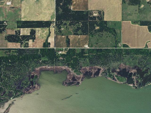 Aerial image of Canton WMA primitive camp #3