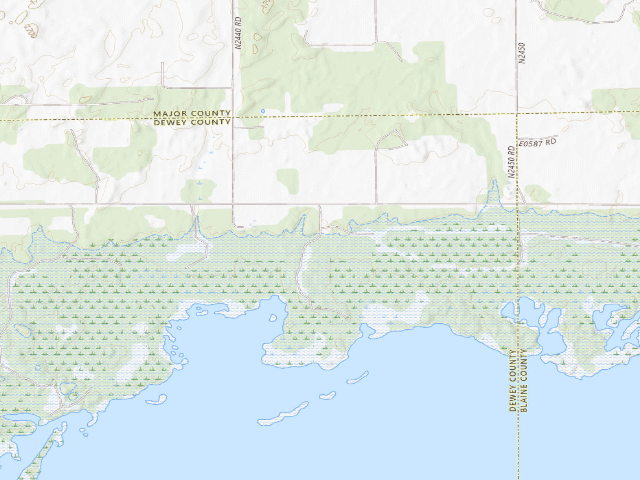 USGS topographic map of Canton WMA primitive camp #3