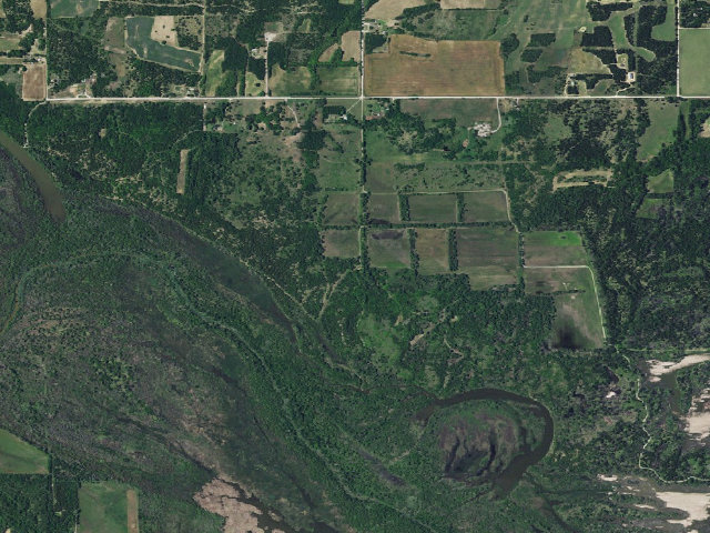 Aerial image of Canton WMA primitive camp #4