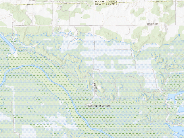 USGS topographic map of Canton WMA primitive camp #4