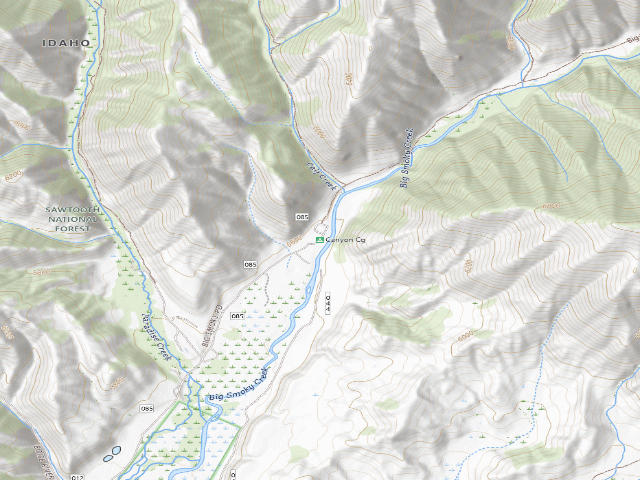 USGS topographic map of Canyon Cg