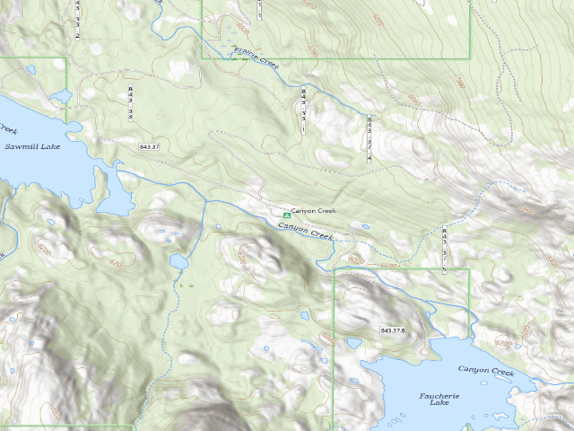 USGS topographic map of Canyon Creek