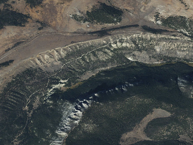 Aerial image of Canyon Creek Cabin