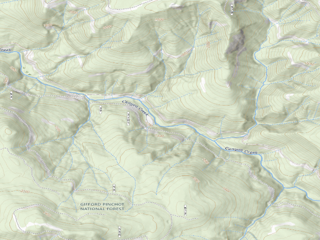 USGS topographic map of Canyon Creek Cg
