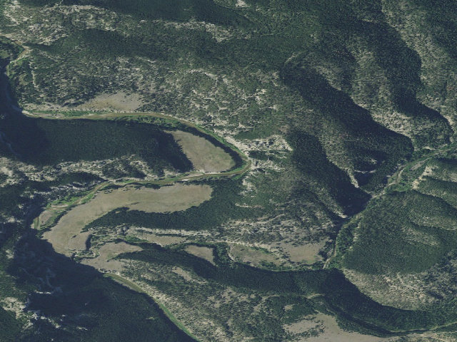Aerial image of Canyon Depth Boat Camp