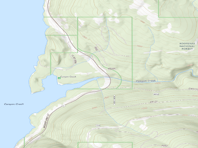 USGS topographic map of Canyon Ds Site 1