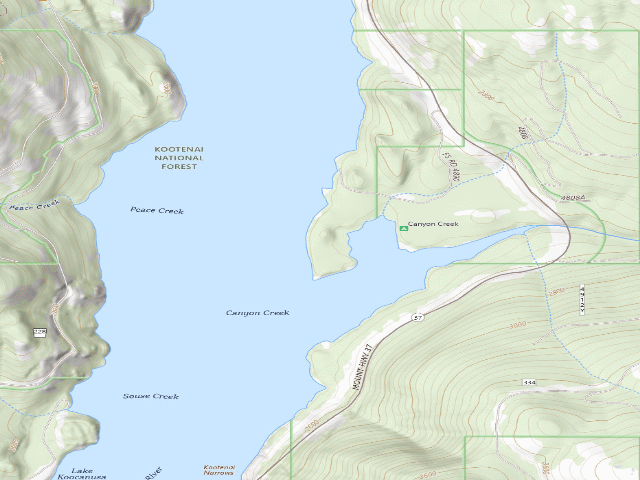 USGS topographic map of Canyon Ds Site 13