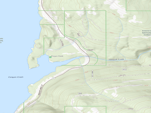 USGS topographic map of Canyon Ds Site 2