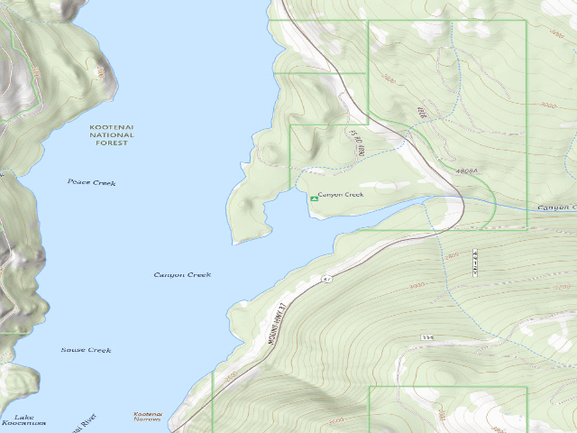 USGS topographic map of Canyon Ds Site 7