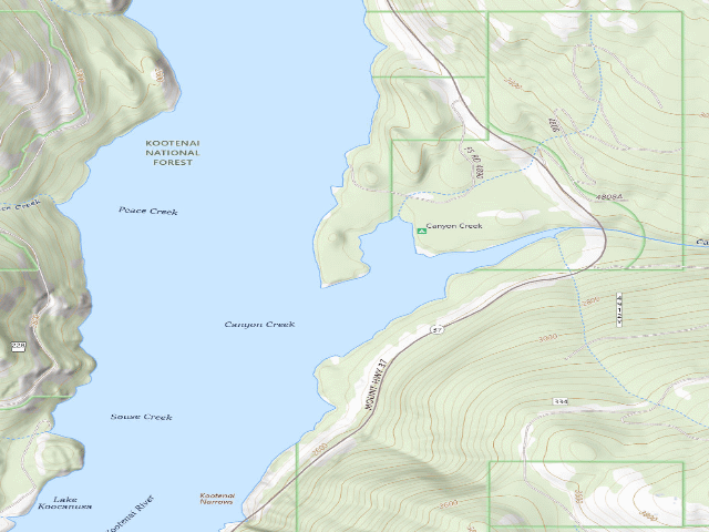 USGS topographic map of Canyon Ds Site 9