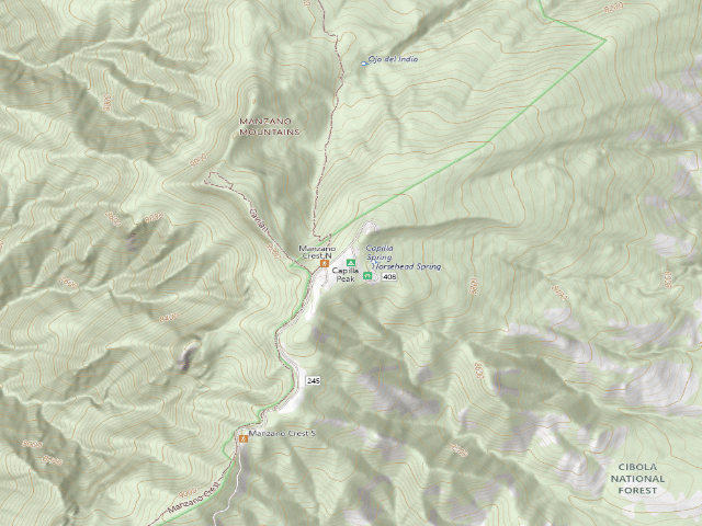 USGS topographic map of Capilla Peak