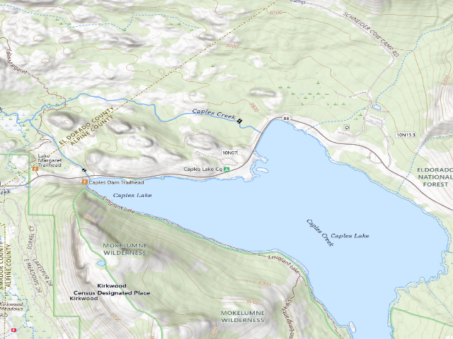 USGS topographic map of Caples Lake Cg
