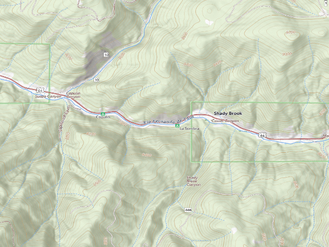 USGS topographic map of Capulin Campground