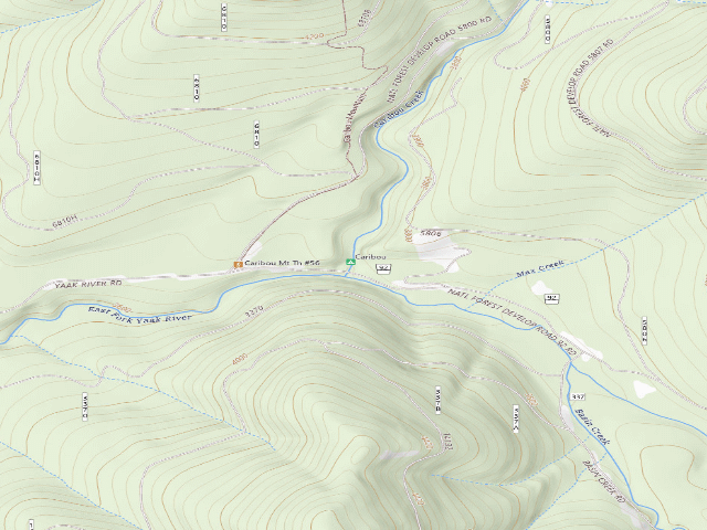 USGS topographic map of Caribou Campground