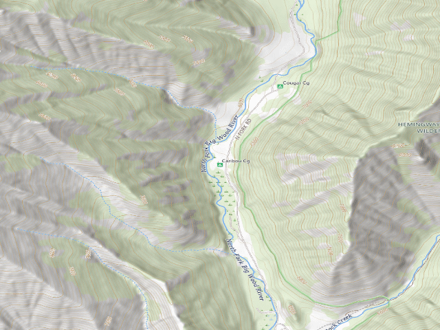 USGS topographic map of Caribou Cg