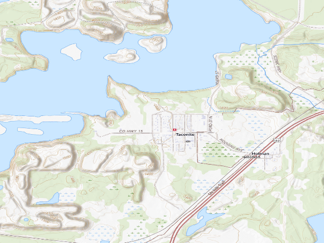 USGS topographic map of Caribou Lake M60