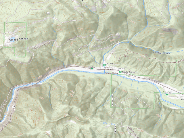 USGS topographic map of Carlton