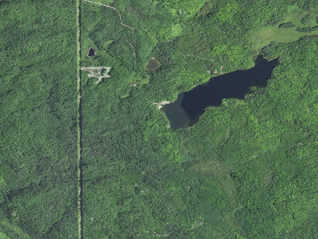 Aerial image of Carney Lake State Forest Campground