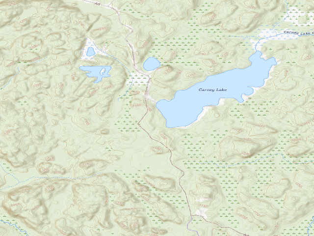USGS topographic map of Carney Lake State Forest Campground