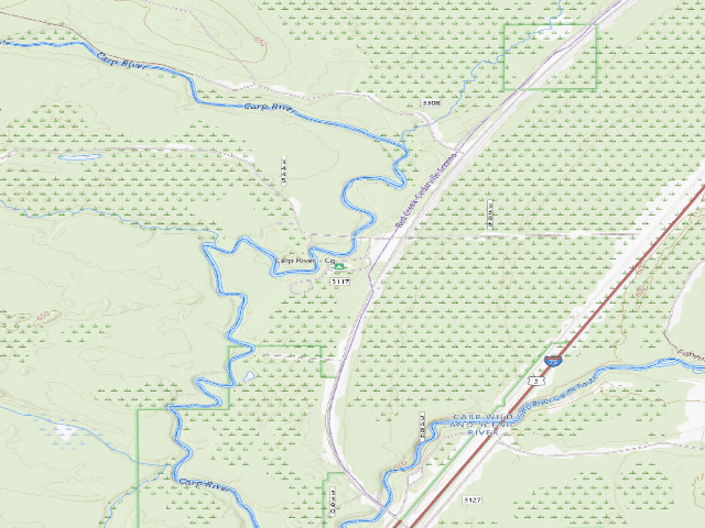 USGS topographic map of Carp River - Cg