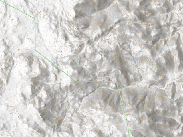 USGS topographic map of Carrizo Gorge Wilderness