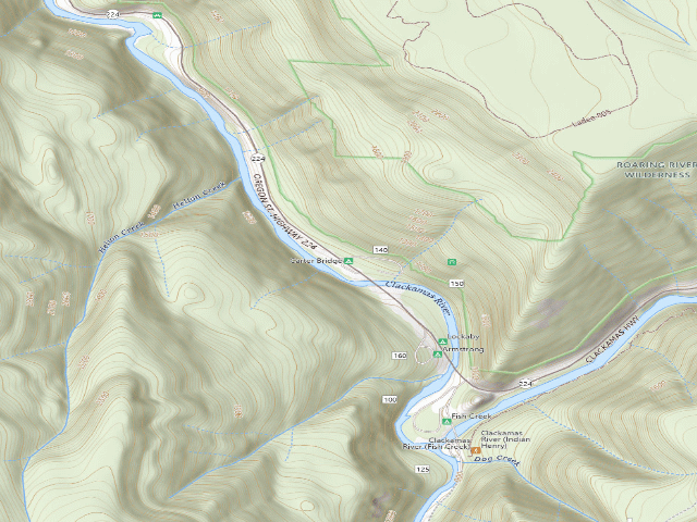 USGS topographic map of Carter Bridge