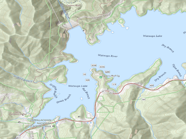 USGS topographic map of Carter County