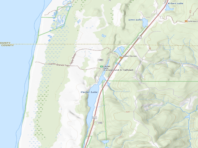 USGS topographic map of Carter Lake Campground